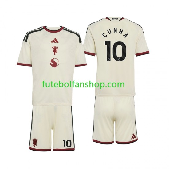 Camisola Alternativa (2ª) Manchester United Matheus Cunha 10 Época 2026/2027 Manga Curta ,Criança