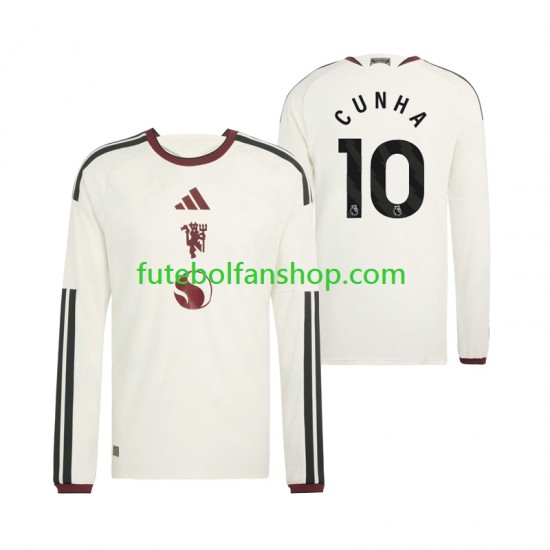 Camisola Alternativa (2ª) Manchester United Matheus Cunha 10 Época 2026/2027 Manga Comprida ,Homem