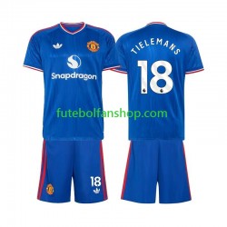 Camisola Alternativo Manchester United Youri Tielemans 18 Época 2026/2027 Manga Curta ,Criança