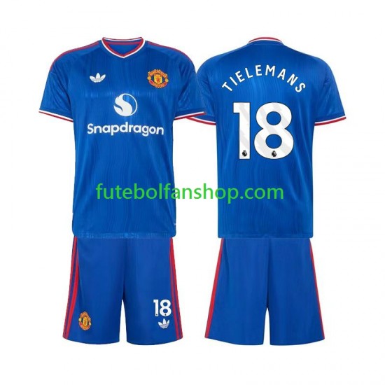 Camisola Alternativo Manchester United Youri Tielemans 18 Época 2026/2027 Manga Curta ,Criança