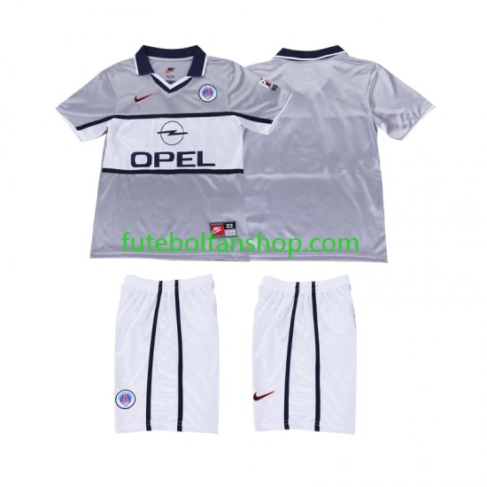 Camisola Alternativo Paris Saint-Germain Retro 2000 2001 Manga Curta ,Criança