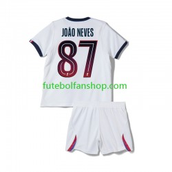 Camisola Alternativo Paris Saint-Germain Joao Neves 87 Época 2026/2027 Manga Curta ,Criança