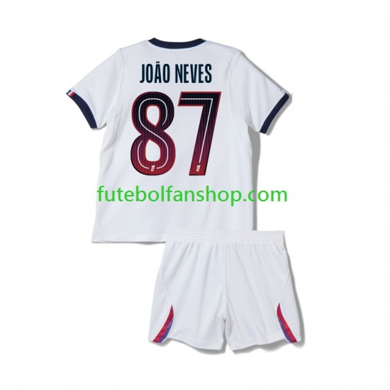 Camisola Alternativo Paris Saint-Germain Joao Neves 87 Época 2026/2027 Manga Curta ,Criança