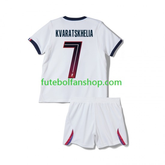 Camisola Alternativo Paris Saint-Germain Khvicha Kvaratskhelia 7 Época 2026/2027 Manga Curta ,Criança