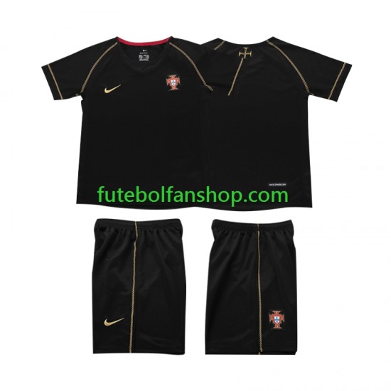 Camisola Alternativo Seleção Portuguesa Retro 2006 Manga Curta ,Criança