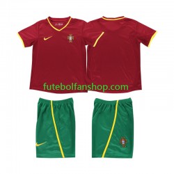 Camisola Principal Seleção Portuguesa Retro 2002 Manga Curta ,Criança