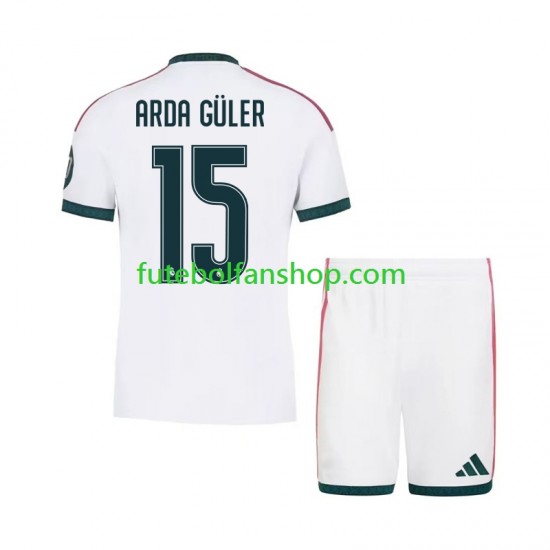 Camisola Principal Real Madrid Arda Guler 15 Época 2026/2027 Manga Curta ,Criança