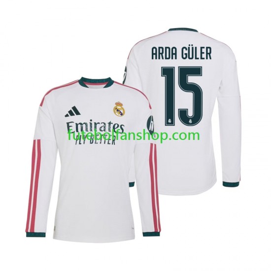 Camisola Principal Real Madrid Arda Guler 15 Época 2026/2027 Manga Comprida ,Homem