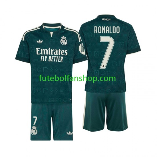 Camisola Alternativo Real Madrid Cristiano Ronaldo 7 Época 2026/2027 Manga Curta ,Criança