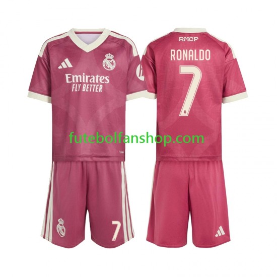 Camisola Alternativa (2ª) Real Madrid Cristiano Ronaldo 7 Época 2026/2027 Manga Curta ,Criança