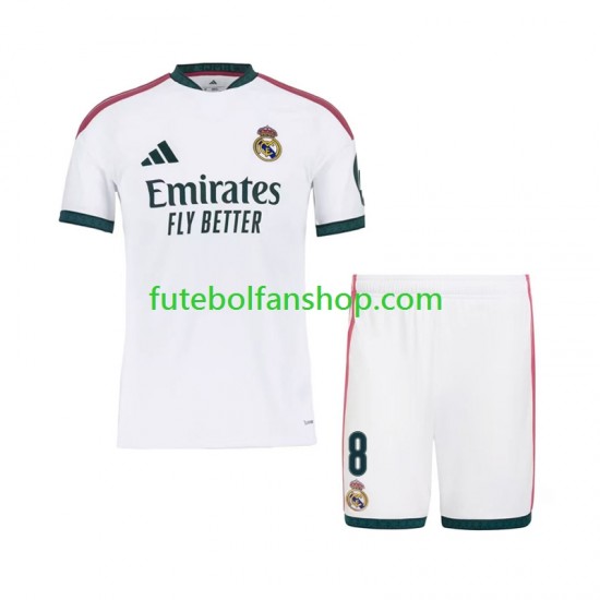 Camisola Principal Real Madrid Federico Valverde 8 Época 2026/2027 Manga Curta ,Criança