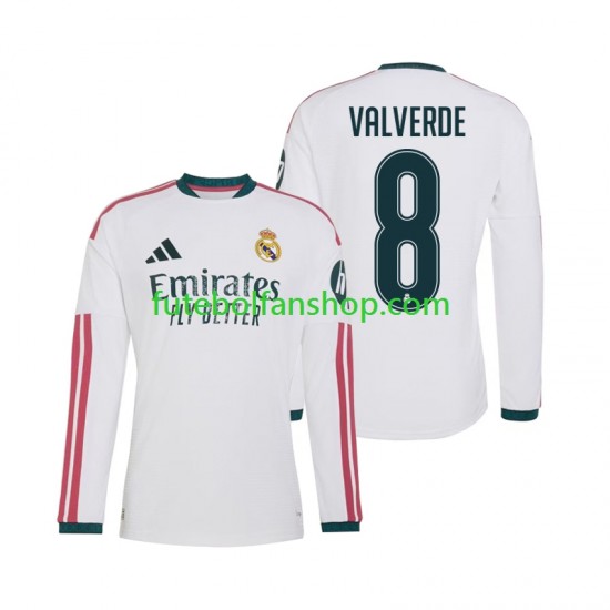 Camisola Principal Real Madrid Federico Valverde 8 Época 2026/2027 Manga Comprida ,Homem