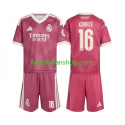 Camisola Alternativa (2ª) Real Madrid Ibrahima Konate 16 Época 2026/2027 Manga Curta ,Criança