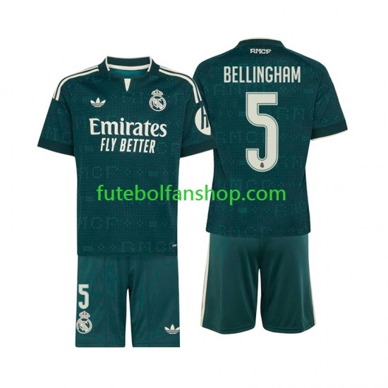 Camisola Alternativo Real Madrid Jude Bellingham 5 Época 2026/2027 Manga Curta ,Criança