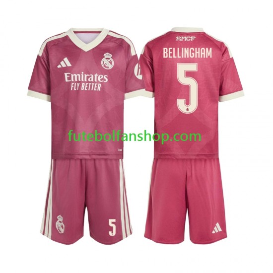 Camisola Alternativa (2ª) Real Madrid Jude Bellingham 5 Época 2026/2027 Manga Curta ,Criança