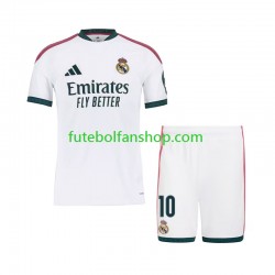Camisola Principal Real Madrid Kylian Mbappe 10 Época 2026/2027 Manga Curta ,Criança