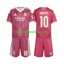 Camisola Alternativa (2ª) Real Madrid Kylian Mbappe 10 Época 2026/2027 Manga Curta ,Criança