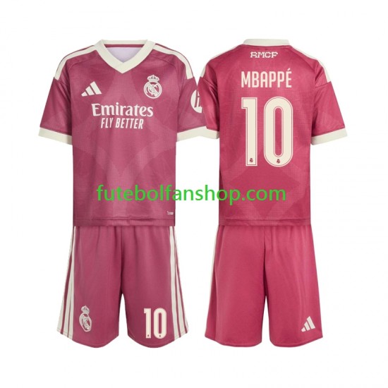 Camisola Alternativa (2ª) Real Madrid Kylian Mbappe 10 Época 2026/2027 Manga Curta ,Criança