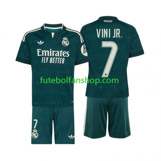 Camisola Alternativo Real Madrid Vinicius Junior 7 Época 2026/2027 Manga Curta ,Criança