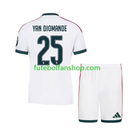 Camisola Principal Real Madrid Yan Diomande 25 Época 2026/2027 Manga Curta ,Criança