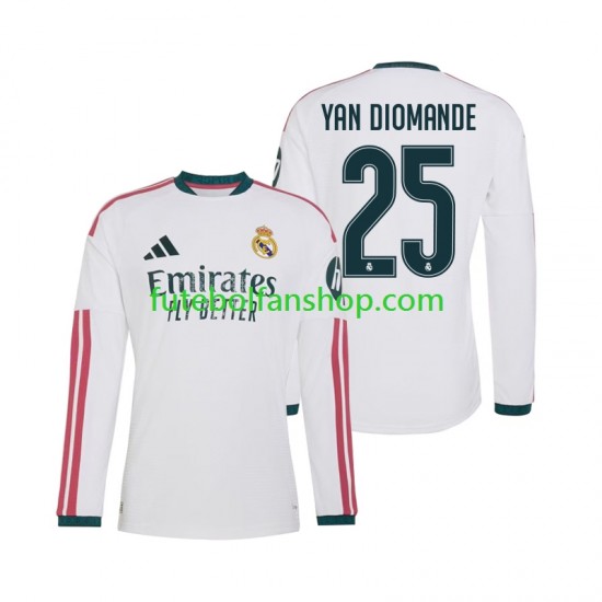 Camisola Principal Real Madrid Yan Diomande 25 Época 2026/2027 Manga Comprida ,Homem