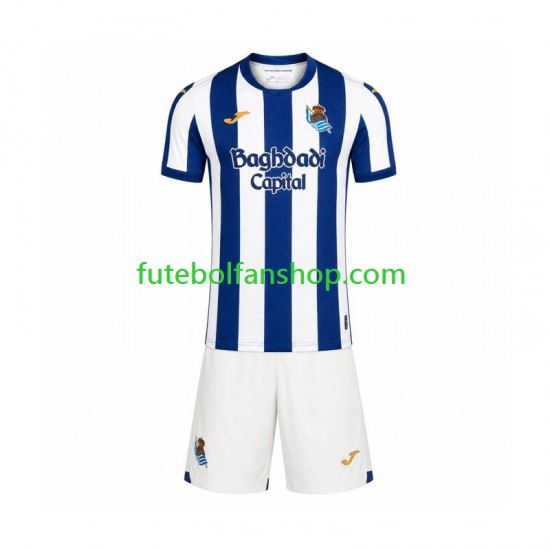 Camisola Principal Real Sociedad Época 2026/2027 Manga Curta ,Criança