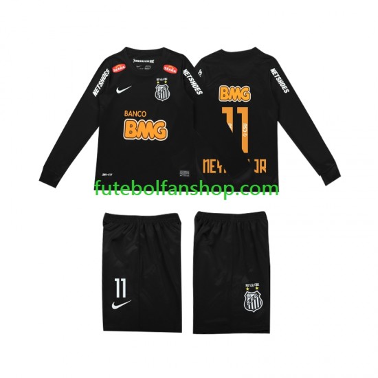 Camisola Alternativo Santos NEYMAR JR 11 Retro Classic 2012 2013 Manga Comprida ,Criança