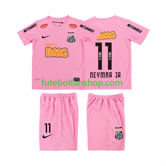Camisola Alternativa (3ª) Santos Neymar JR 11 Retro 2012 2013 Manga Curta ,Criança