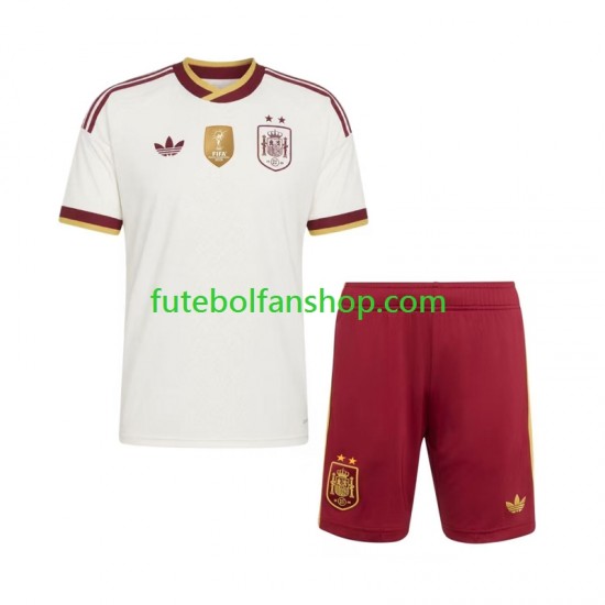 Camisola Alternativo Seleção Espanhola 2-star Época 2026/2027 Manga Curta ,Criança