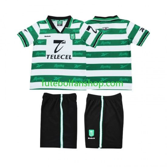 Camisola Principal Sporting CP Retro 1999 2000 Manga Curta ,Criança