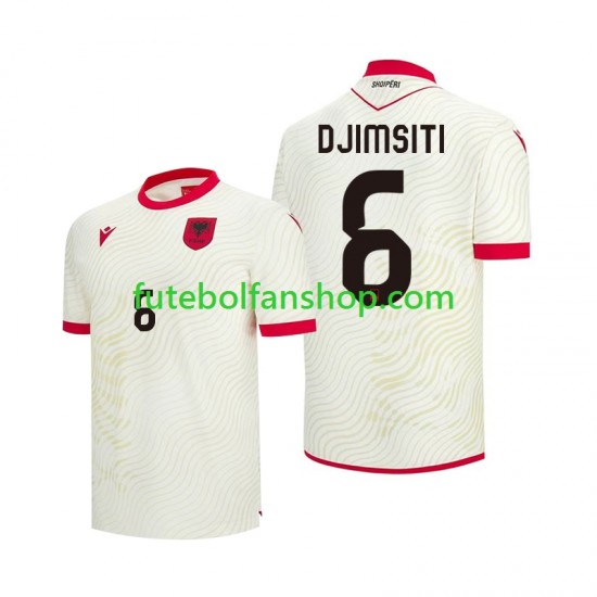 Camisola Alternativo Seleção Albanesa Berat Djimsiti 6 World Cup 2026 Manga Curta ,Homem
