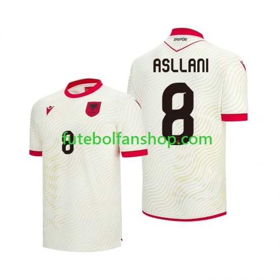 Camisola Alternativo Seleção Albanesa Kristjan Asllani 8 World Cup 2026 Manga Curta ,Homem