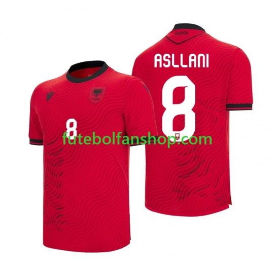 Camisola Principal Seleção Albanesa Kristjan Asllani 8 World Cup 2026 Manga Curta ,Homem