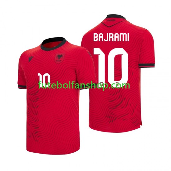 Camisola Principal Seleção Albanesa Nedim Bajrami 10 World Cup 2026 Manga Curta ,Homem