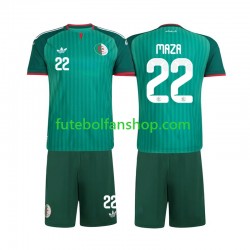 Camisola Alternativo Seleção Argelina Ibrahim Maza 22 2026 Manga Curta ,Criança