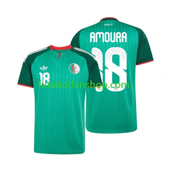 Camisola Alternativo Seleção Argelina Mohamed Amoura 18 2026 Manga Curta ,Homem