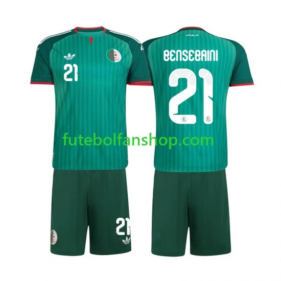 Camisola Alternativo Seleção Argelina Ramy Bensebaini 21 2026 Manga Curta ,Criança