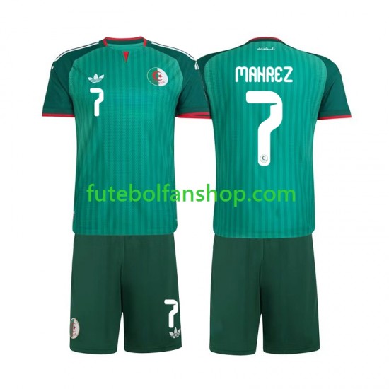Camisola Alternativo Seleção Argelina Riyad Mahrez 7 2026 Manga Curta ,Criança