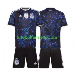 Camisola Alternativo Seleção Argentina World Cup 2026 Manga Curta ,Criança