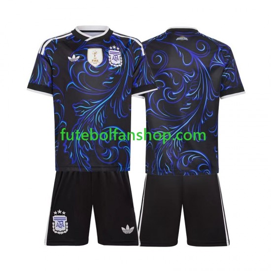 Camisola Alternativo Seleção Argentina World Cup 2026 Manga Curta ,Criança