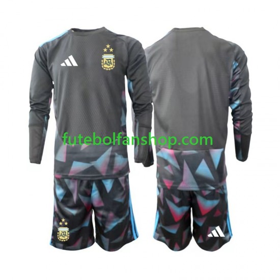 Camisola Principal Guarda-redes Seleção Argentina World Cup 2026 Manga Comprida ,Criança