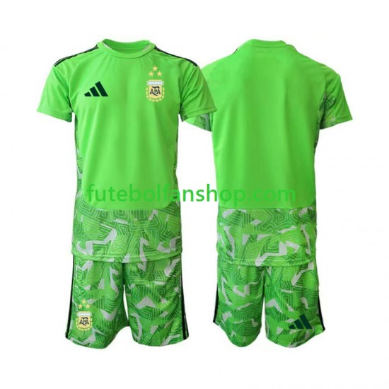 Camisola Alternativa (2ª) Guarda-redes Seleção Argentina World Cup 2026 Manga Curta ,Criança