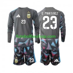 Camisola Principal Guarda-redes Seleção Argentina Emiliano Martinez 23 World Cup 2026 Manga Comprida ,Criança