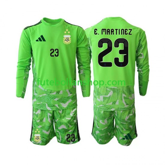 Camisola Alternativa (2ª) Guarda-redes Seleção Argentina Emiliano Martinez 23 World Cup 2026 Manga Comprida ,Criança