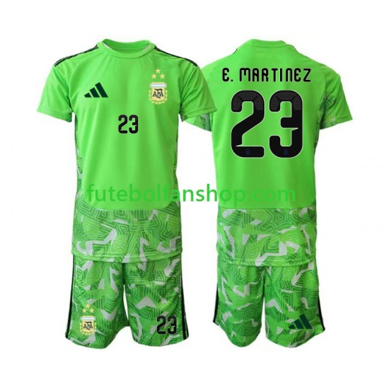 Camisola Alternativa (2ª) Guarda-redes Seleção Argentina Emiliano Martinez 23 World Cup 2026 Manga Curta ,Criança