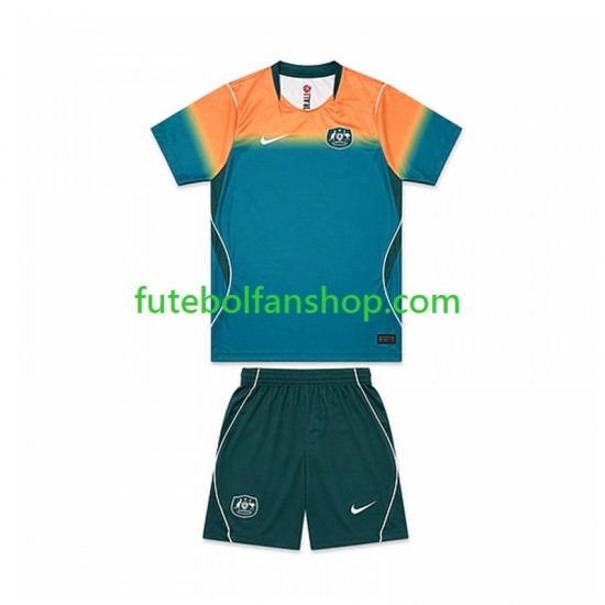 Camisola Alternativo Seleção Australiana 11 World Cup 2026 Manga Curta ,Criança