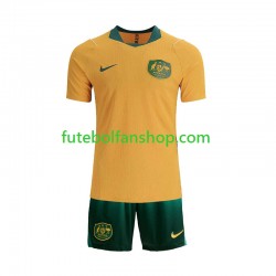 Camisola Principal Seleção Australiana World Cup 2026 Manga Curta ,Criança