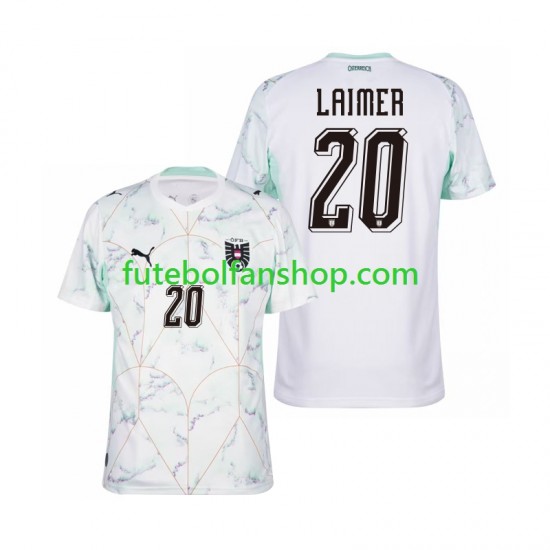 Camisola Alternativo Seleção Austríaca Konrad Laimer 20 World Cup 2026 Manga Curta ,Homem