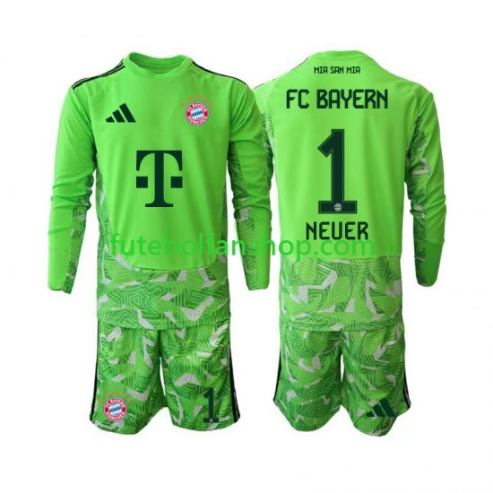 Camisola Principal Guarda-redes Bayern de Munique Manuel Neuer 1 Época 2026/2027 Manga Comprida ,Criança