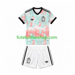 Camisola Alternativo Seleção Belga World Cup 2026 Manga Curta ,Criança